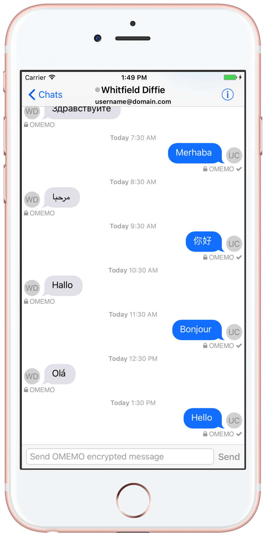 Encrypted chat