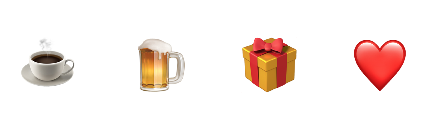 Coffee Beer Gift Heart Emojis
